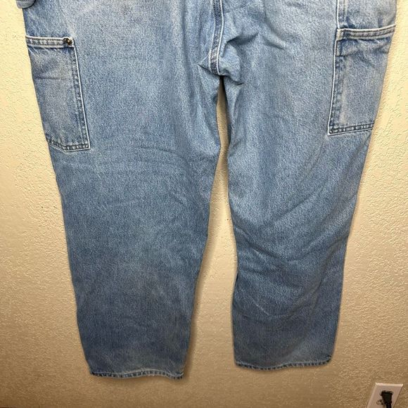 Carhartt Double Knee Denim Pants Loose Original Fit Size 36 - Picture 6 of 7
